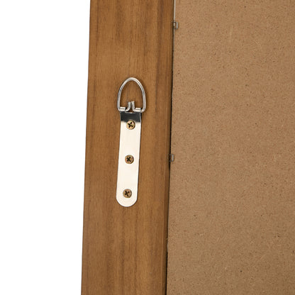 Oikiture Full Length Arch Mirror 165x60cm Brown Wood Wall Mounted-Full Length Mirror-PEROZ Accessories