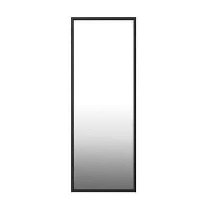 Oikiture Wooden Full Length Mirror Rectangle Free Standing Black-Full Length Mirrors-PEROZ Accessories