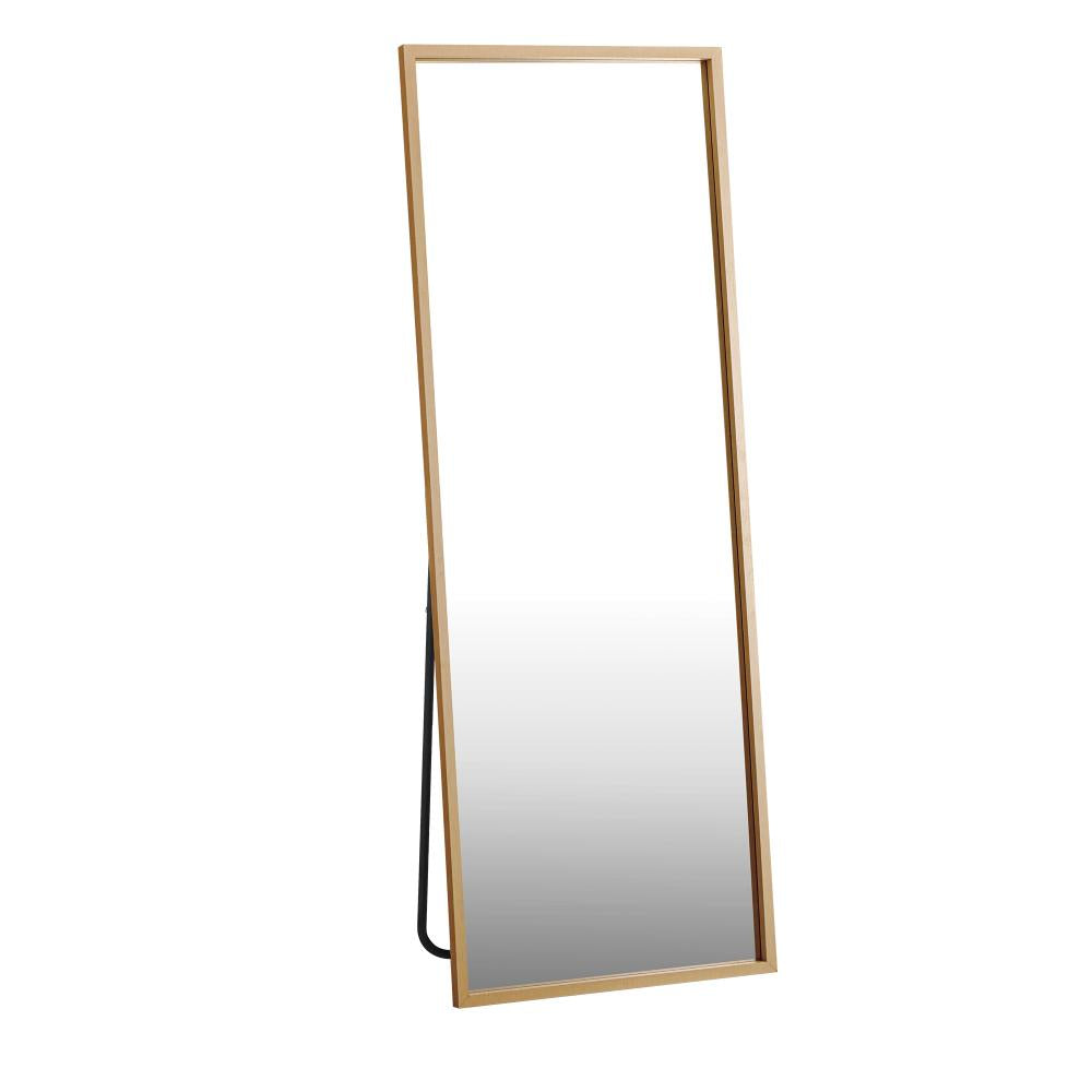 Oikiture Wooden Full Length Mirror Rectangle Free Standing-Full Length Mirrors-PEROZ Accessories