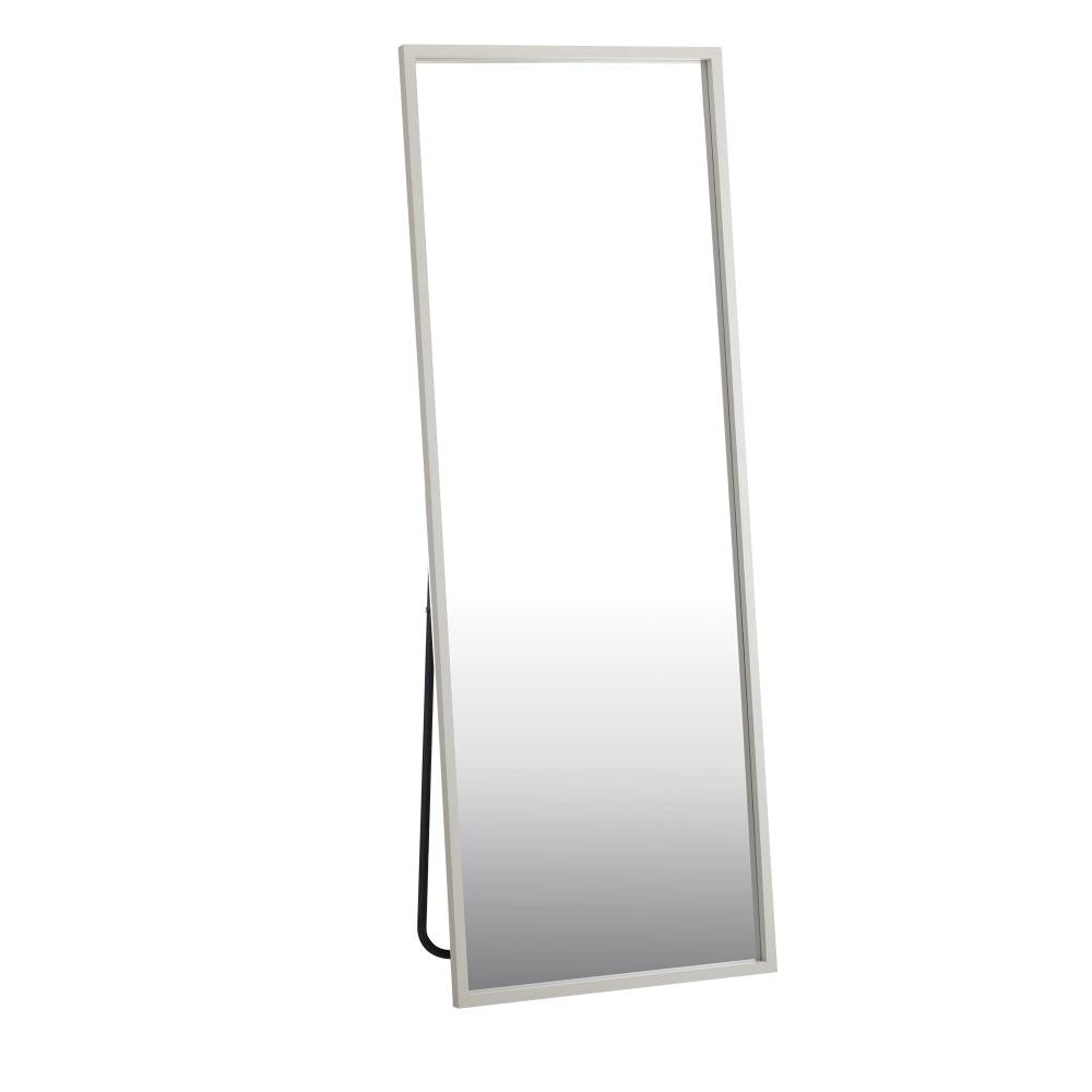 Oikiture Wooden Full Length Mirror Rectangle Free Standing White-Full Length Mirrors-PEROZ Accessories