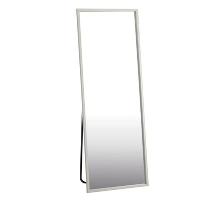 Oikiture Wooden Full Length Mirror Rectangle Free Standing White-Full Length Mirrors-PEROZ Accessories