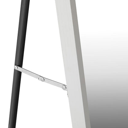 Oikiture Wooden Full Length Mirror Rectangle Free Standing White-Full Length Mirrors-PEROZ Accessories