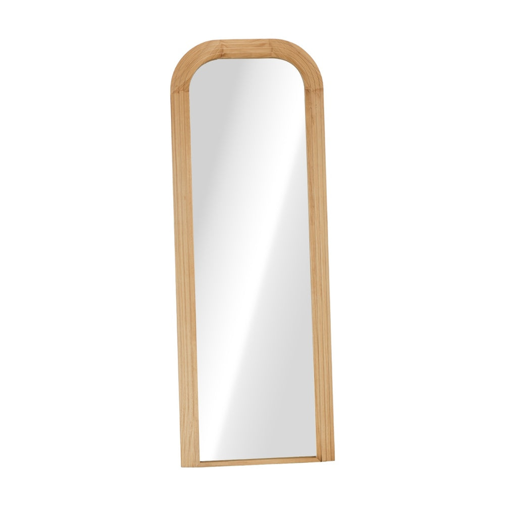 Oikiture Full Length Arch Mirror 165x60cm Natural Top Round Corner-Full Length Mirror-PEROZ Accessories