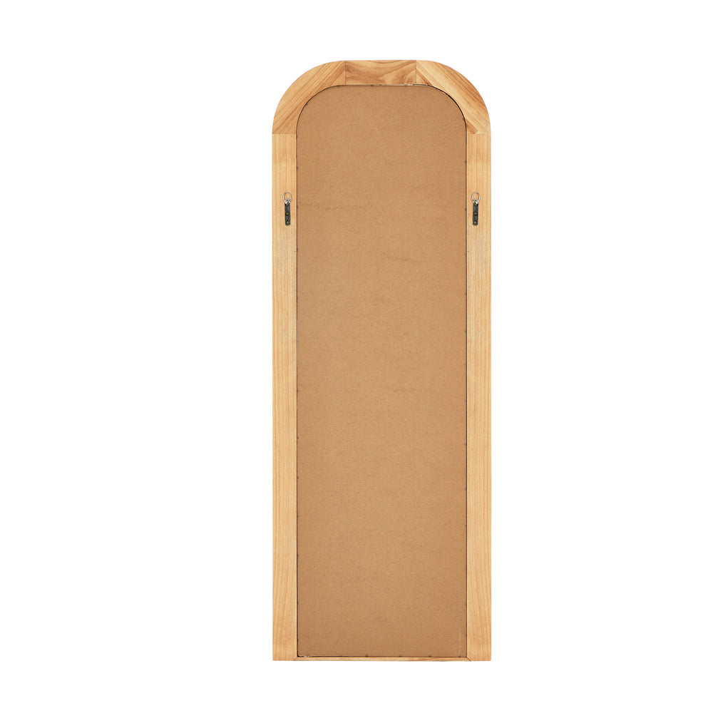 Oikiture Full Length Arch Mirror 165x60cm Natural Top Round Corner-Full Length Mirror-PEROZ Accessories