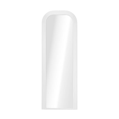 Oikiture Full Length Arch Mirror 165x60cm White Wood Top Round Corner-Full Length Mirror-PEROZ Accessories
