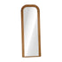 Oikiture Full Length Arch Mirror 165x60cm Brown Wood Top Round Corner-Full Length Mirror-PEROZ Accessories