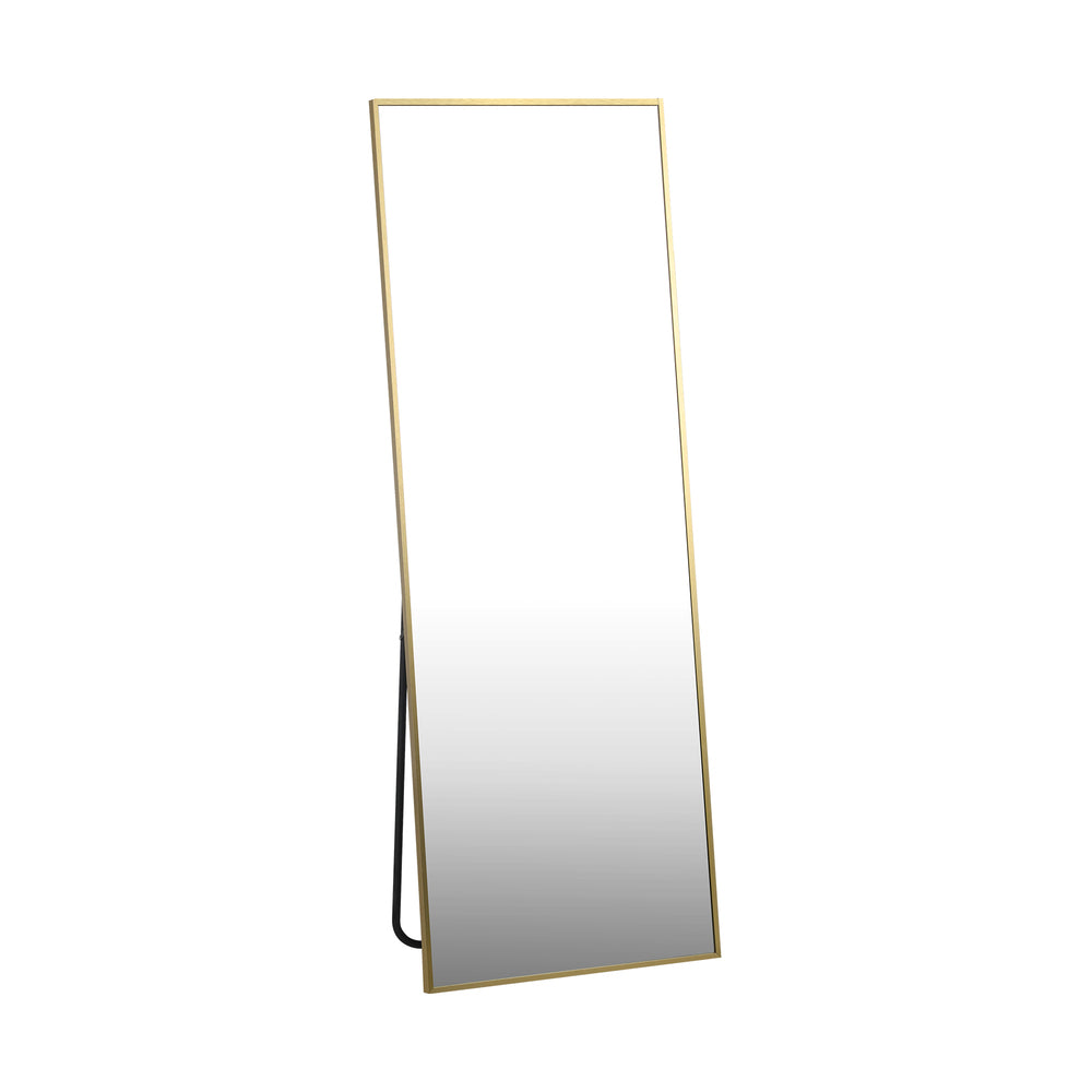 Oikiture Full Length Mirror Rectangle Free Standing Gold-Full Length Mirrors-PEROZ Accessories
