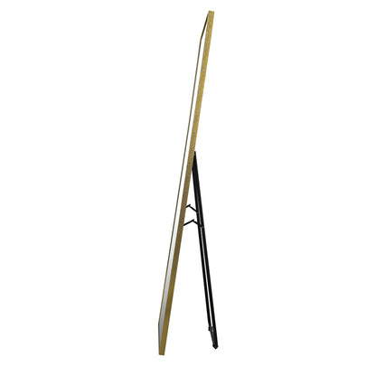 Oikiture Full Length Mirror Rectangle Free Standing Gold-Full Length Mirrors-PEROZ Accessories