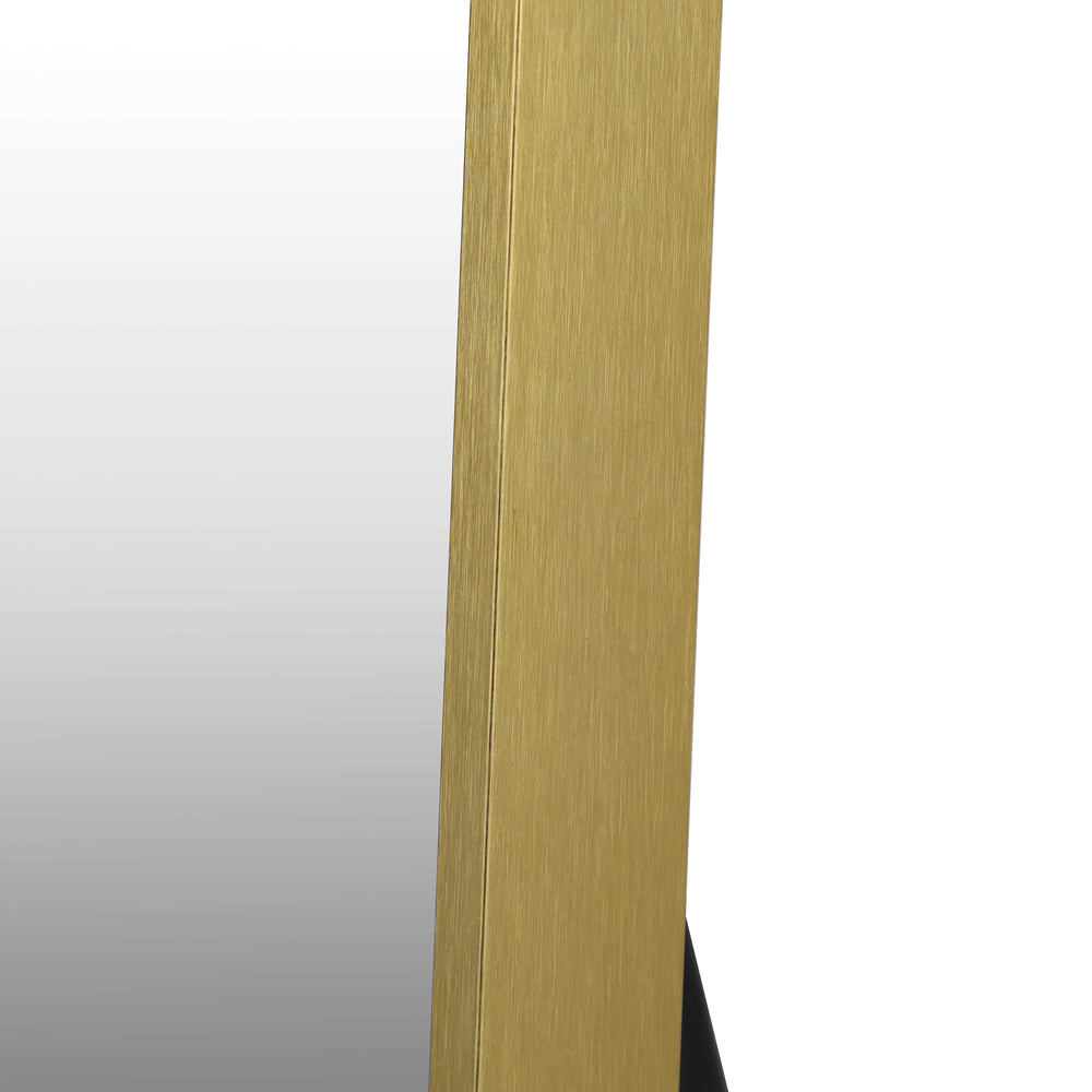 Oikiture Full Length Mirror Rectangle Free Standing Gold-Full Length Mirrors-PEROZ Accessories