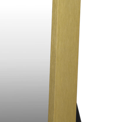 Oikiture Full Length Mirror Rectangle Free Standing Gold-Full Length Mirrors-PEROZ Accessories