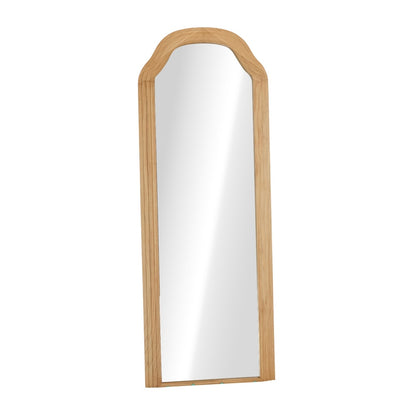 Oikiture Full Length Floor Makeup Mirror 165x60cm Natural Wood Bedroom-Full Length Mirror-PEROZ Accessories