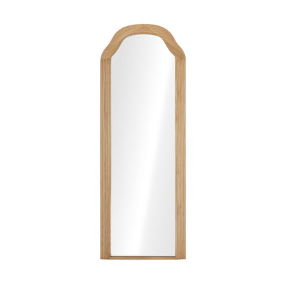 Oikiture Full Length Floor Makeup Mirror 165x60cm Natural Wood Bedroom-Full Length Mirror-PEROZ Accessories
