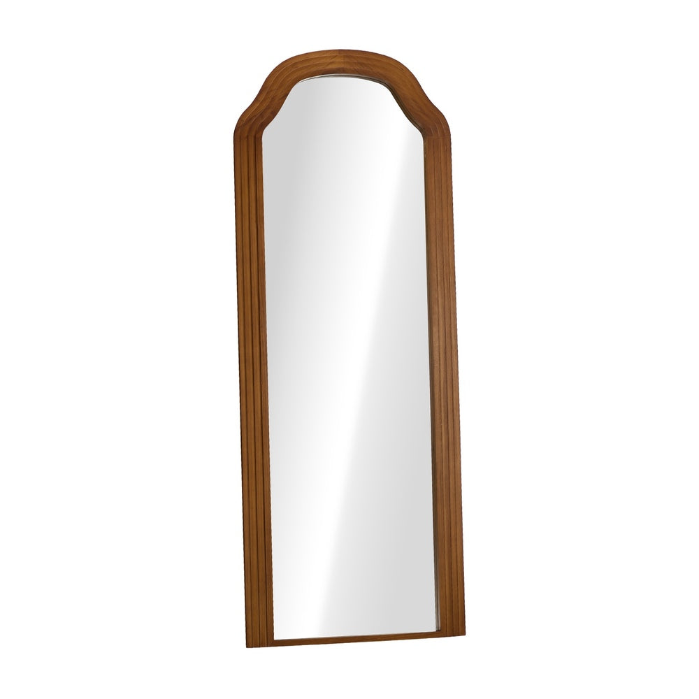 Oikiture Full Length Floor Makeup Mirrors 165x60cm Brown Wood Bedroom-Full Length Mirror-PEROZ Accessories