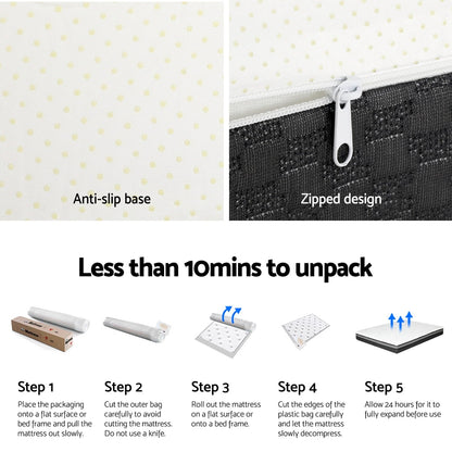 Giselle Bedding Memory Foam Mattress Bed Cool Gel Non Spring 25cm Double-Mattresses-PEROZ Accessories