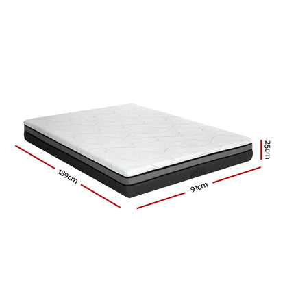 Giselle Bedding Memory Foam Mattress Bed Cool Gel Non Spring 25cm Single-Mattresses-PEROZ Accessories