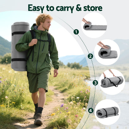 Giselle Bedding Single Foldable Mattress Camping Mat-Outdoor Recreation &gt; Camping &gt; Inflatable Mattresses-PEROZ Accessories
