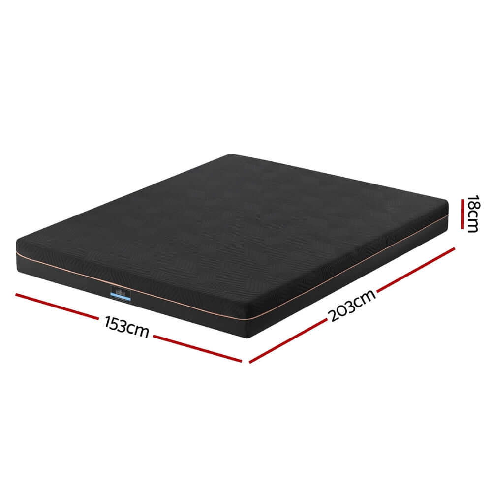 Giselle 18cm Memory Foam Mattress Green Tea Foam Cool Gel Foam Mattresses Queen-Furniture &gt; Mattresses &gt; Queen Mattress-PEROZ Accessories