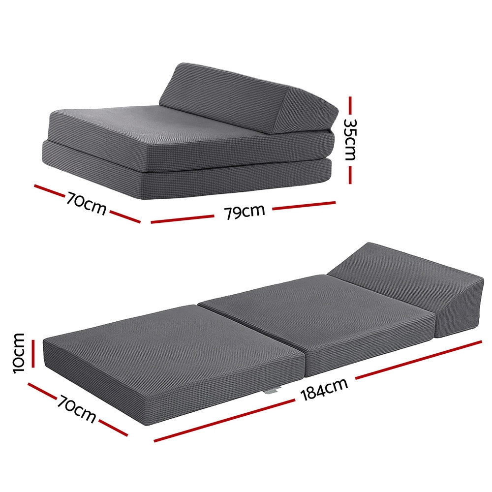 Giselle Foldable Mattress Folding Sofa Bed Trifold Sleeping Camping Cushion Mat-Furniture > Mattresses > Single Mattress-PEROZ Accessories