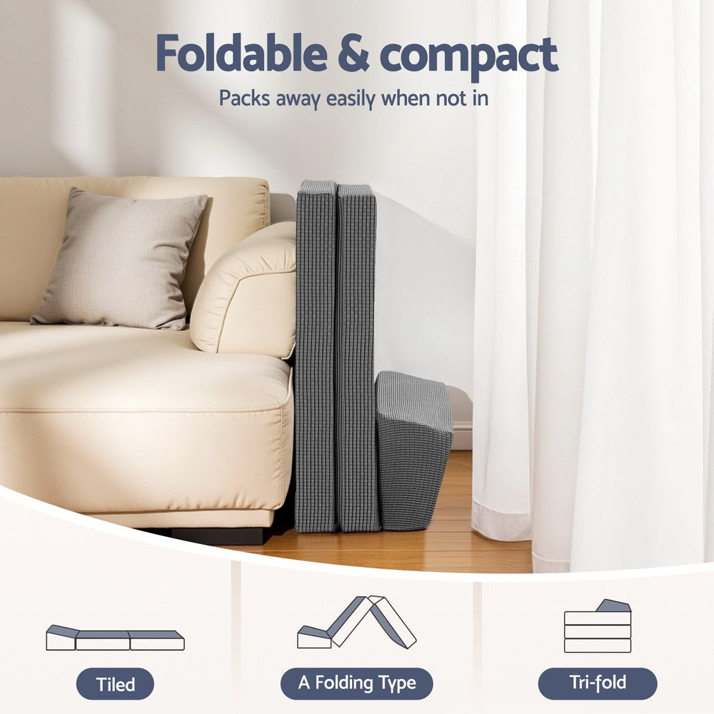 Giselle Foldable Mattress Folding Sofa Bed Trifold Sleeping Camping Cushion Mat-Furniture > Mattresses > Single Mattress-PEROZ Accessories