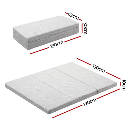 3-Foldable Mattress Giselle Folding Foam Double-Furniture &gt; Mattresses &gt; Double Mattress-PEROZ Accessories
