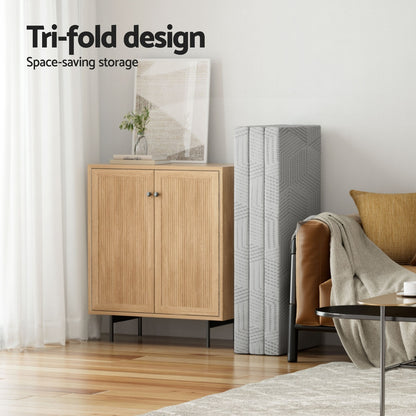 3-Foldable Mattress Giselle Folding Foam Double-Furniture &gt; Mattresses &gt; Double Mattress-PEROZ Accessories