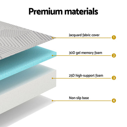 3-Foldable Mattress Giselle Folding Foam Double-Furniture &gt; Mattresses &gt; Double Mattress-PEROZ Accessories