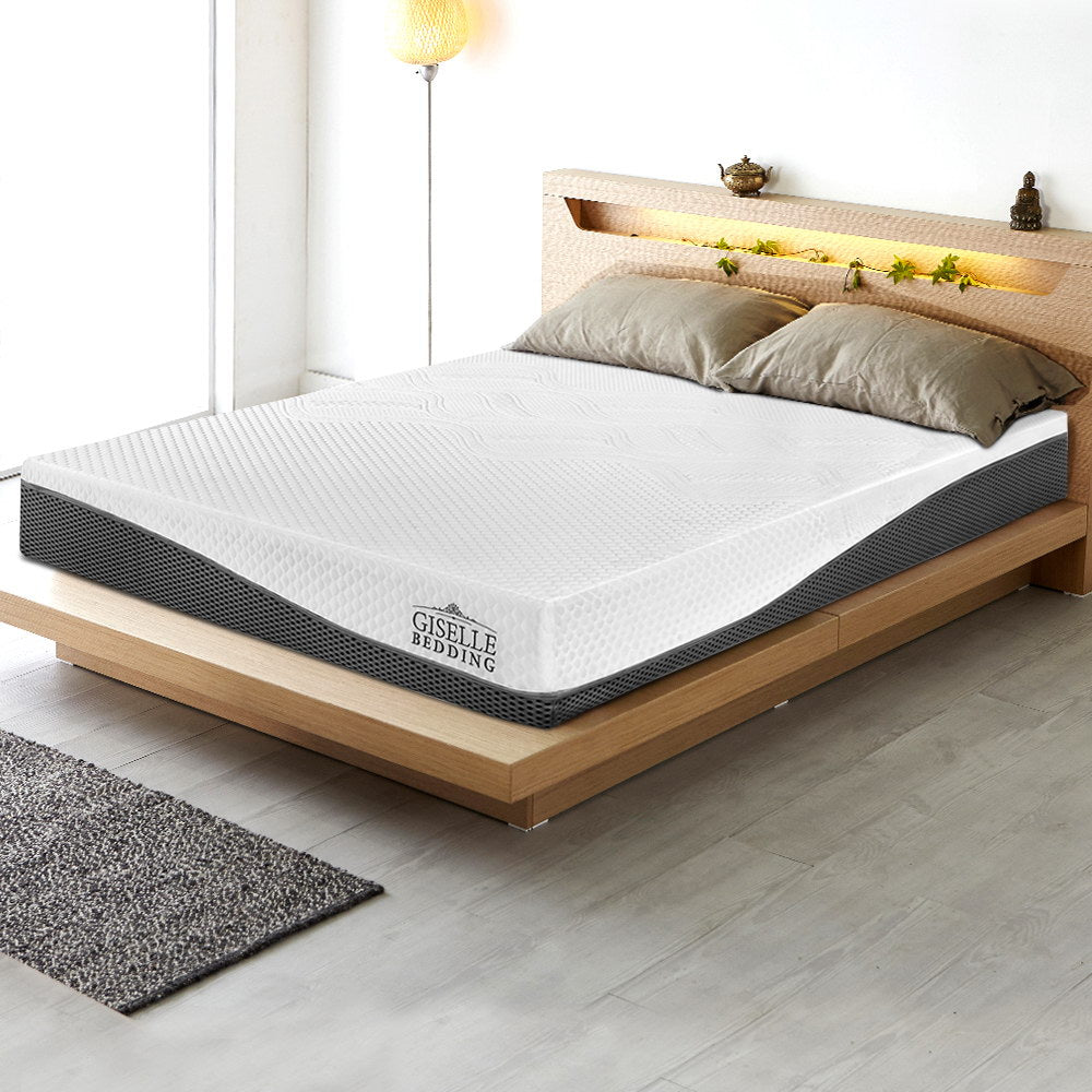 Giselle Bedding Memory Foam Mattress Bed Cool Gel Non Spring 21cm Queen-Mattresses-PEROZ Accessories