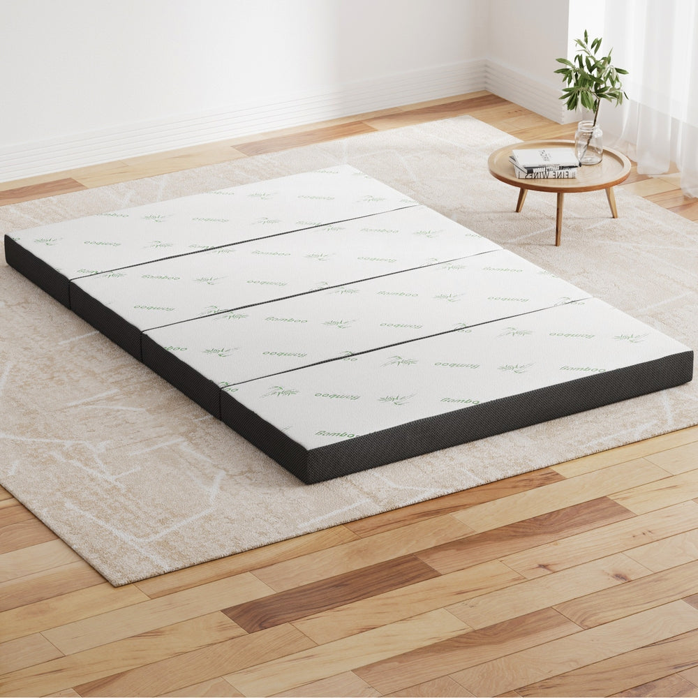 Giselle Foldable Mattress Folding Foam Mattresses Bamboo Double-Furniture &gt; Mattresses &gt; Double Mattress-PEROZ Accessories