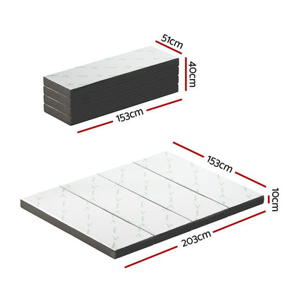 Giselle Bedding Foldable Mattress Folding Foam Queen Bamboo-Home &amp; Garden > Bedding > Pillows-PEROZ Accessories