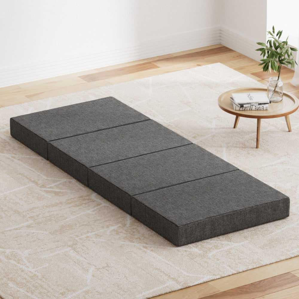 Giselle Bedding Foldable Mattress Folding Foam Single Grey-Mattress-PEROZ Accessories