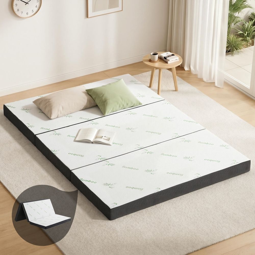 Giselle Bedding Foldable Mattress Folding Foam Double Bamboo-Home &amp; Garden > Garden Beds > Garden Beds &amp; Planters-PEROZ Accessories