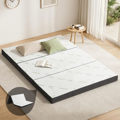 Giselle Bedding Foldable Mattress Folding Foam Double Bamboo-Home &amp; Garden > Garden Beds > Garden Beds &amp; Planters-PEROZ Accessories
