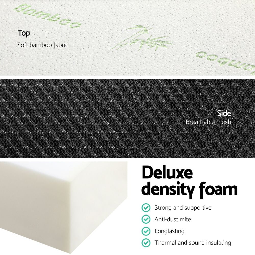 Giselle Bedding Foldable Mattress Folding Foam Double Bamboo-Home &amp; Garden > Garden Beds > Garden Beds &amp; Planters-PEROZ Accessories