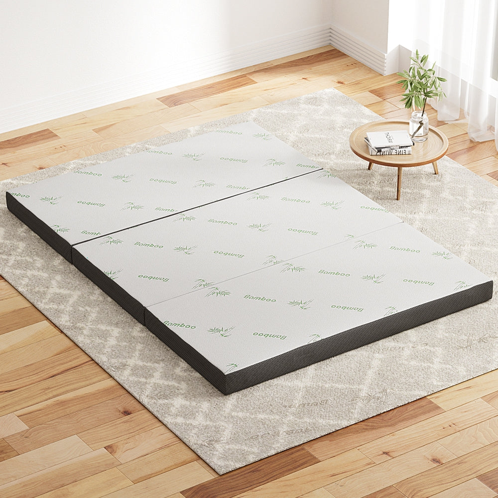 Giselle Bedding Foldable Mattress Folding Foam Double Bamboo-Home &amp; Garden &gt; Garden Beds &gt; Garden Beds &amp; Planters-PEROZ Accessories
