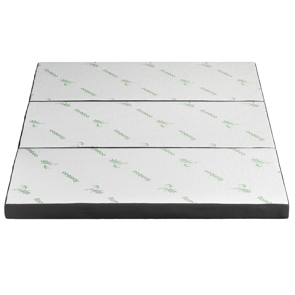 Giselle Foldable Mattress Folding Foam Mattresses Bamboo Queen-Furniture > Mattresses > Queen Mattress-PEROZ Accessories