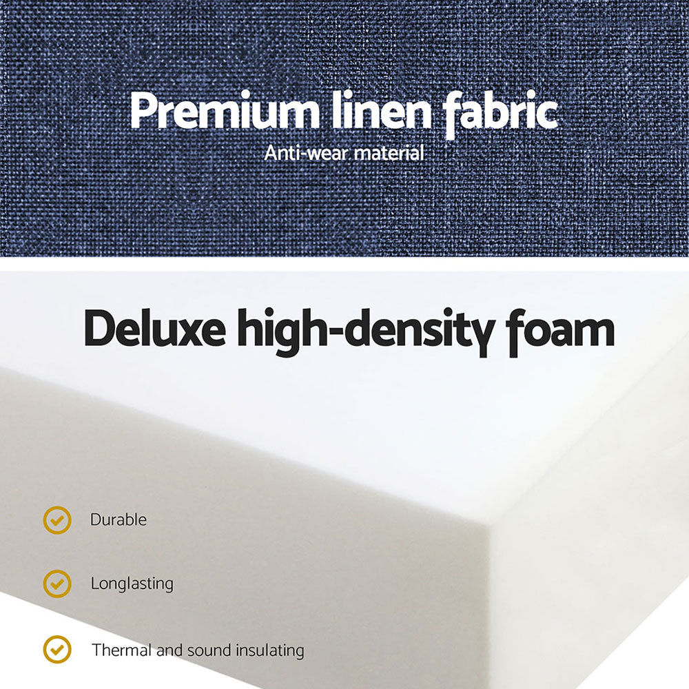 Giselle Bedding Foldable Mattress Folding Foam Single Blue-Furniture &gt; Mattresses &gt; Single Mattress-PEROZ Accessories