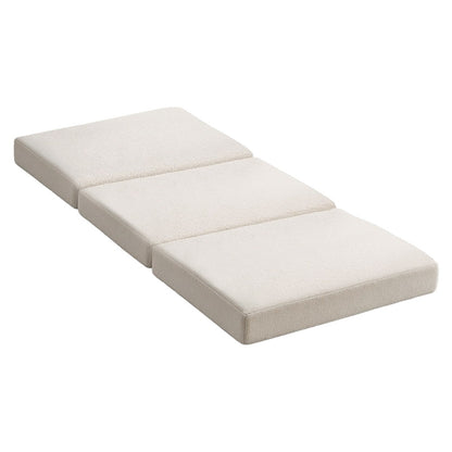Giselle Bedding Foldable Mattress Fleece Portable 3-fold Folding Foam Mattresses-Furniture > Mattresses > Single Mattress-PEROZ Accessories