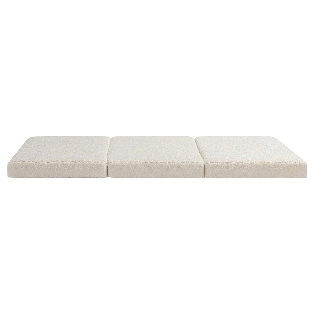 Giselle Bedding Foldable Mattress Fleece Portable 3-fold Folding Foam Mattresses-Furniture > Mattresses > Single Mattress-PEROZ Accessories