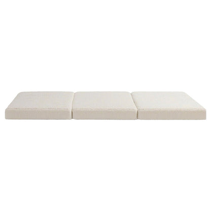 Giselle Bedding Foldable Mattress Fleece Portable 3-fold Folding Foam Mattresses-Furniture > Mattresses > Single Mattress-PEROZ Accessories