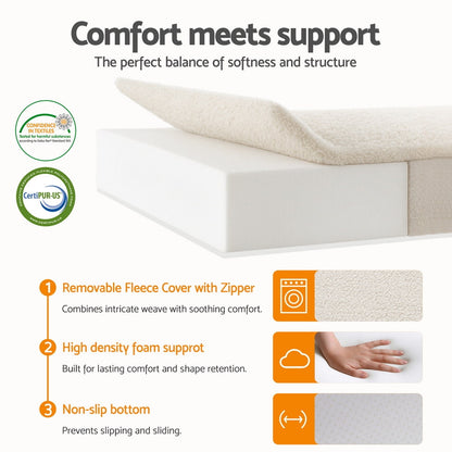 Giselle Bedding Foldable Mattress Fleece Portable 3-fold Folding Foam Mattresses-Furniture > Mattresses > Single Mattress-PEROZ Accessories