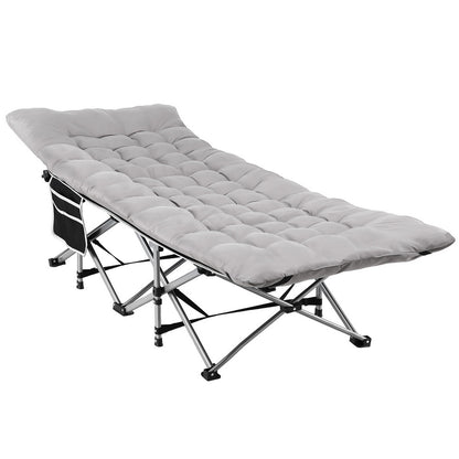 Artiss Folding Bed With Mattress Heavy Duty Grey 185CM-Furniture &gt; Bedroom &gt; Beds &amp; Bed Frames-PEROZ Accessories
