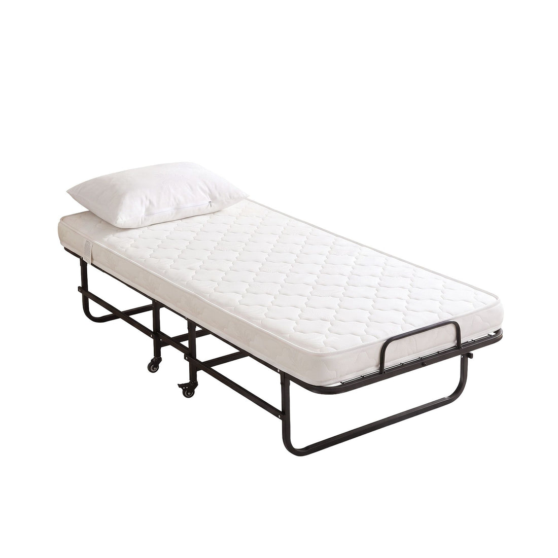 ARTISS Folding Bed with Mattress, Portable Rollaway 150kg Capacity 190CM-Furniture > Bedroom > Beds &amp; Bed Frames-PEROZ Accessories