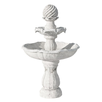 Gardeon Solar Water Feature 3 Tiers Ivory 93cm-Water Features-PEROZ Accessories