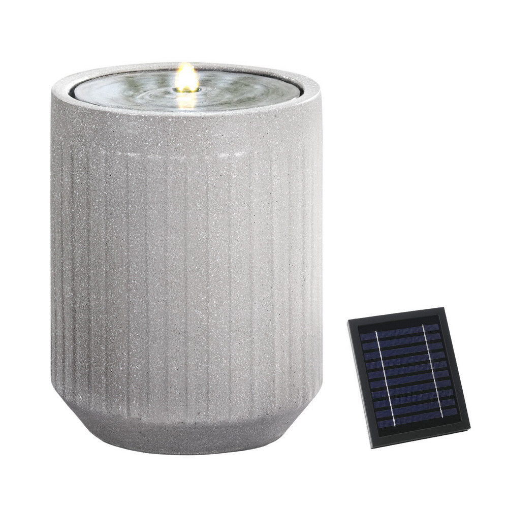 Gardeon Solar Fountain Water Feature Outdoor Fountain LED Lights Beige-Home &amp; Garden &gt; Fountains &gt; Fountain &amp; Ponds Accessories-PEROZ Accessories