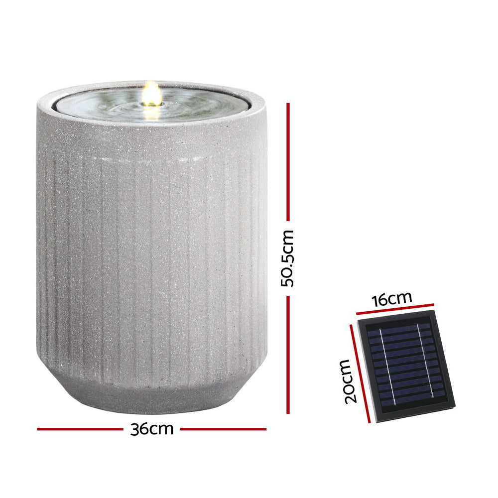 Gardeon Solar Fountain Water Feature Outdoor Fountain LED Lights Beige-Home &amp; Garden &gt; Fountains &gt; Fountain &amp; Ponds Accessories-PEROZ Accessories