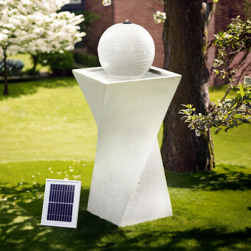 Gardeon Solar Fountain Water Feature Bird Bath Outdoor Garden LED Lights Ball 85CM-Home &amp; Garden &gt; Fountains &gt; Fountain &amp; Ponds Accessories-PEROZ Accessories