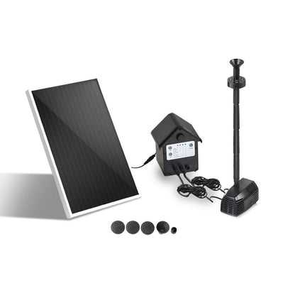 Gardeon Solar Pond Pump Submersible Water Fountain with Battery Kit LED Lights 4FT-Fountains-PEROZ Accessories