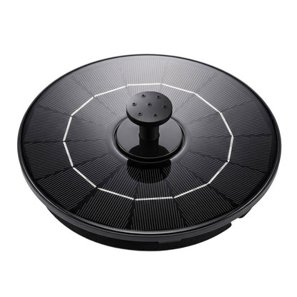 Gardeon Solar Fountain Pump Bird Bath Water Feature 17cm 165L/h Flow Black
