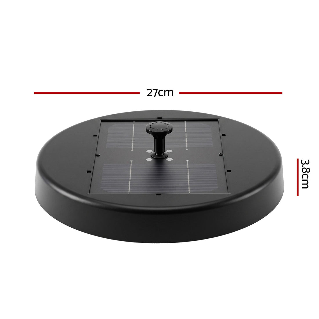 Gardeon Solar Fountain Pumps Bird Bath Battery Backup LED Remote Black 27cm-Home &amp; Garden > Fountains > Fountains &amp; Ponds-PEROZ Accessories