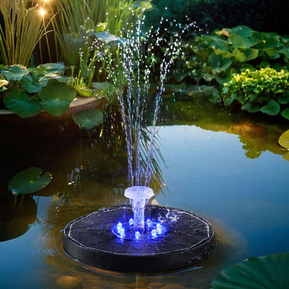Gardeon Floating Solar Pond Water Fountain Pump Outdoor Fountains LED Light-Home &amp; Garden &gt; Fountains &gt; Fountains &amp; Ponds-PEROZ Accessories